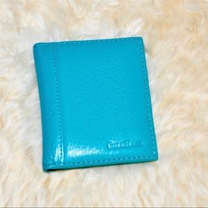 Cole Haan Leather Pocket Photo Album in Teal